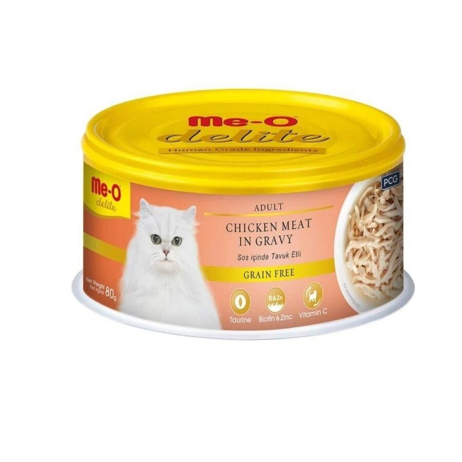 Me-o Delite Soslu Tavuk Etli Yetişkin Kedi Konservesi 80 GR | SRC: Barcode: 8850477024113